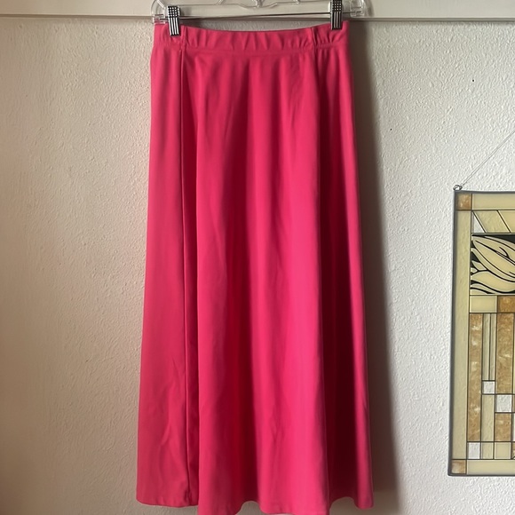 Vintage Picadilly hot pink high waisted midi skirt with gorgeous button detail - Picture 5 of 5